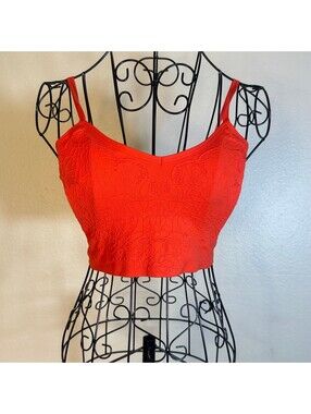 Beautiful Red Floral Sports Bra/ Bralette
